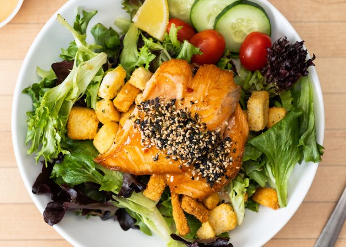 Teriyaki Salmon Salad