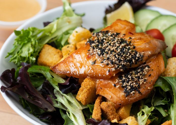 Teriyaki Salmon Salad