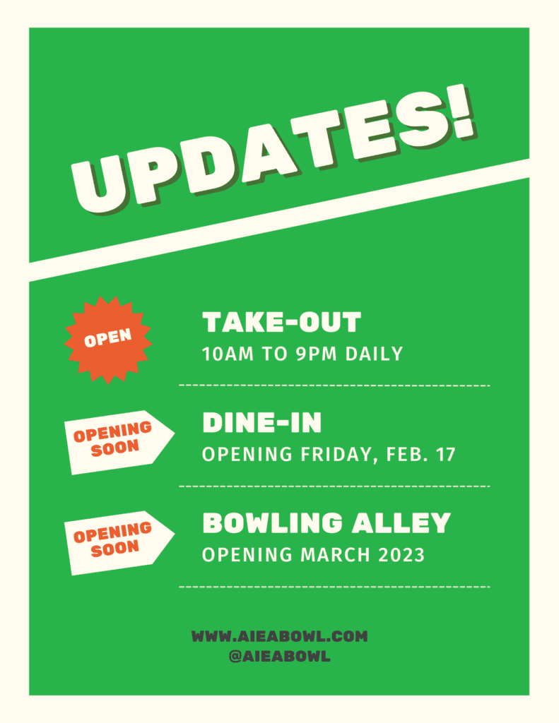 The Alley Restaurant Re-Opening for Dine-In March 17th, 2023