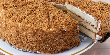 Lemon Crunch Cake and Slice